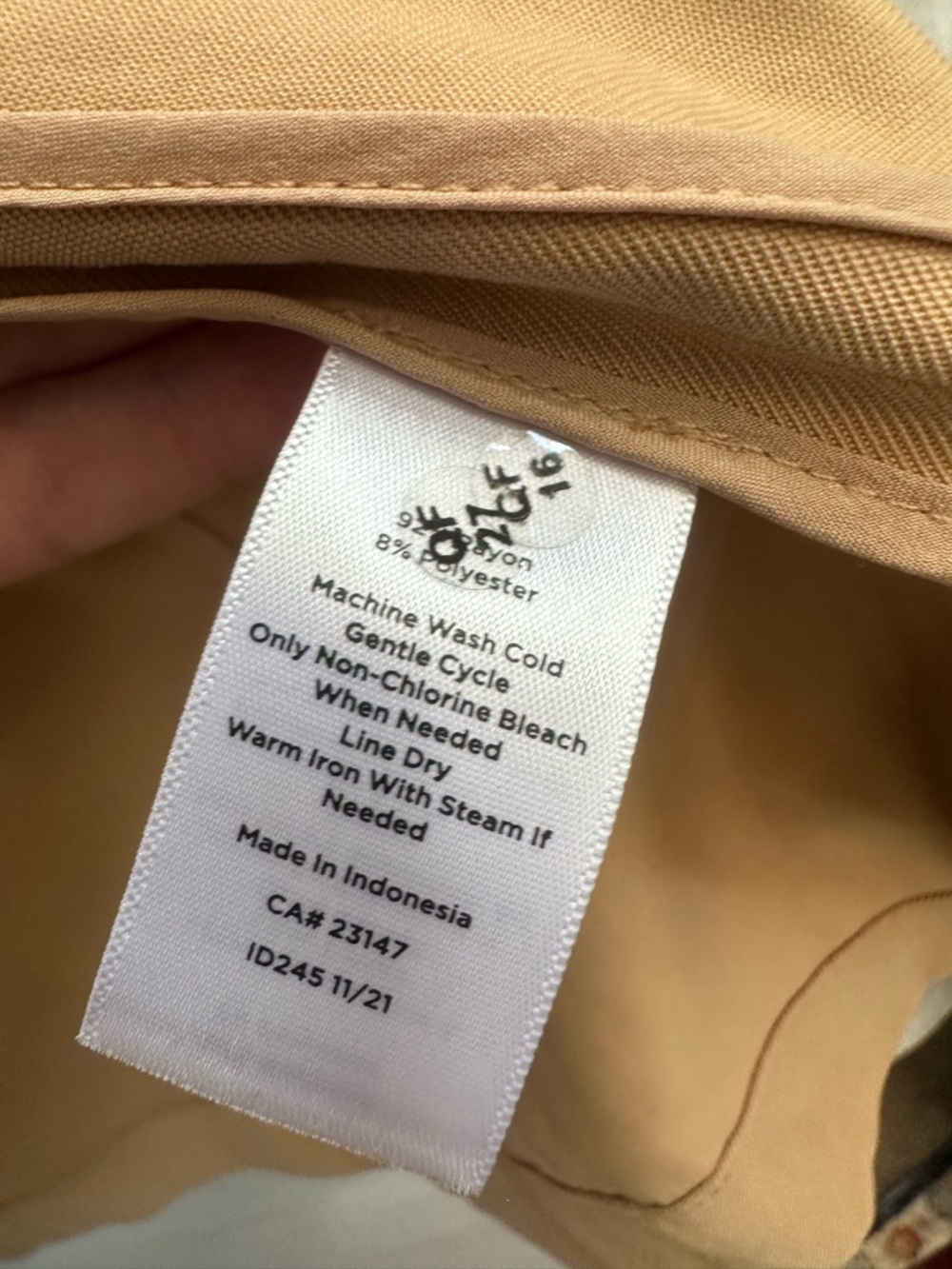 Talbots Beige Drawstring Utility Jacket - Picture 3 of 4